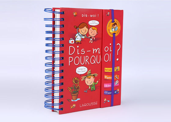 Καλώδιο - Ο που δεσμεύει τα βιβλία Hardcover πινάκων των κόκκινων παιδιών με την ελαστική περάτωση