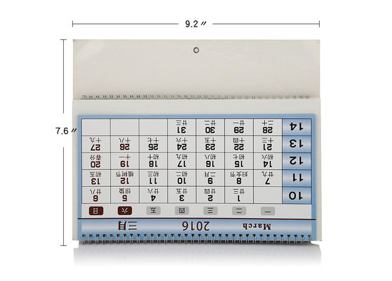 Εξατομικεύσιμη τυπωμένη ύλη ημερολογιακών λογότυπων τοίχων εγγράφου τέχνης που ντύνονται και στιλπνός που τοποθετείται σε στρώματα
