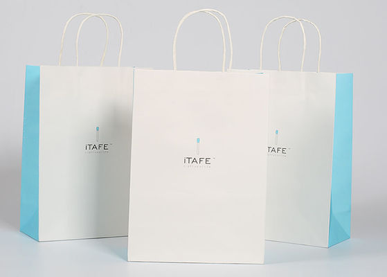 Αρκετά χαριτωμένες πλαστικές τσάντες συσκευασίας δώρων μη που υφαίνονται με τη στριμμένη λαβή εγγράφου