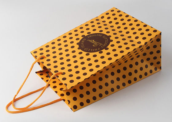 Νάυλον τσάντες συσκευασίας δώρων λαβών διακοσμητικές με το χρυσά καυτά γραμματόσημο φύλλων αλουμινίου και το σχέδιο σημείων